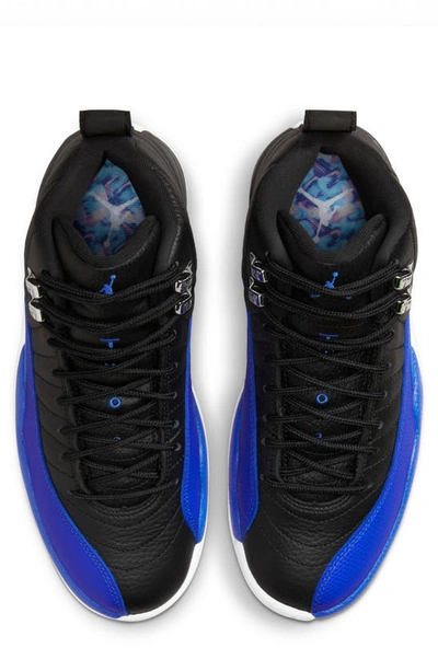 Shop Jordan Nike Air  12 Retro High Top Sneaker In Black/ Royal/ Silver/ White