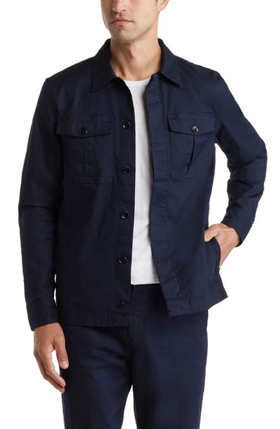 Shop Good Man Brand Prato Solid Military Jacket In Sky Captain