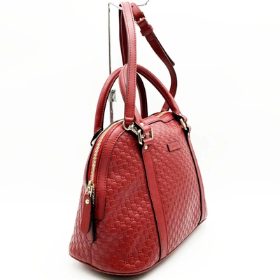 Shop Gucci -- Red Leather Tote Bag ()