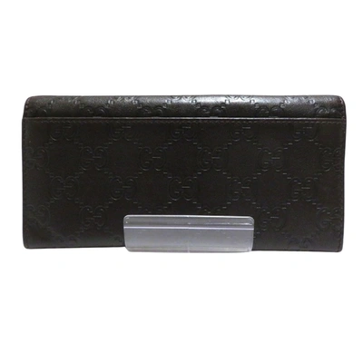Shop Gucci Micro Ssima Brown Leather Wallet  ()