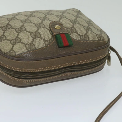 Shop Gucci Ophidia Beige Canvas Shoulder Bag ()