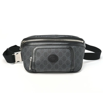Shop Gucci Ophidia Black Canvas Clutch Bag ()