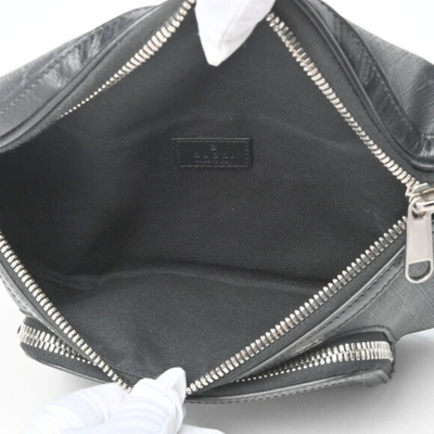 Shop Gucci Ophidia Black Canvas Clutch Bag ()