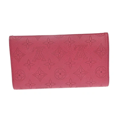 Pre-owned Louis Vuitton Amelia Red Leather Wallet  ()