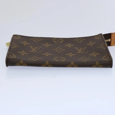 Pre-owned Louis Vuitton Poche Toilette 15 Brown Canvas Clutch Bag ()