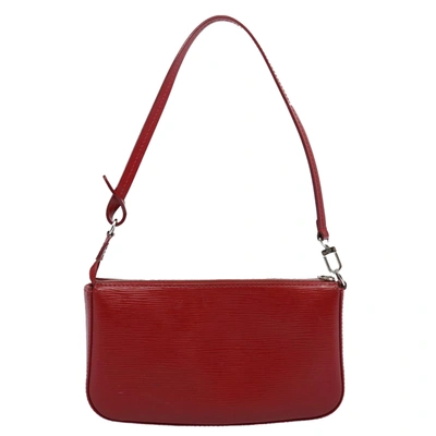 Pre-owned Louis Vuitton Pochette Accessoire Red Leather Shoulder Bag ()