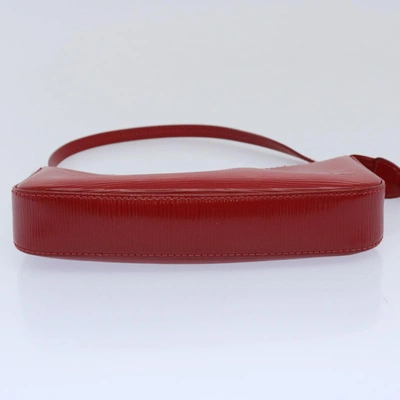 Pre-owned Louis Vuitton Pochette Accessoire Red Leather Shoulder Bag ()