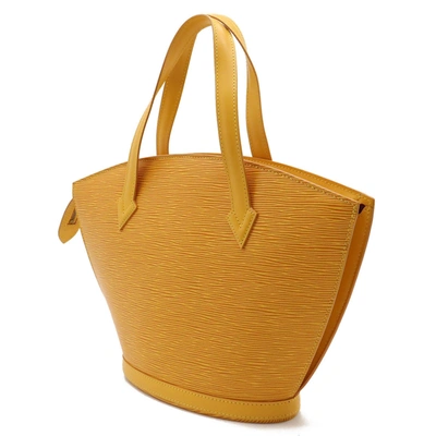 Pre-owned Louis Vuitton Saint Jacques Yellow Leather Tote Bag ()