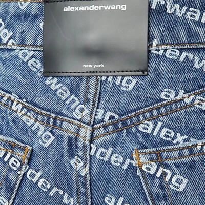 Shop Alexander Wang Shorts In Deep Blue/white