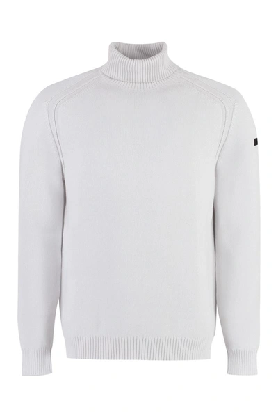 Shop Rrd Cotton Turtleneck Sweater In Grey