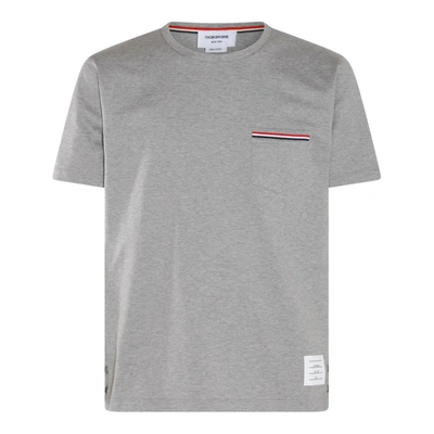 Shop Thom Browne T-shirts And Polos In Lt Grey