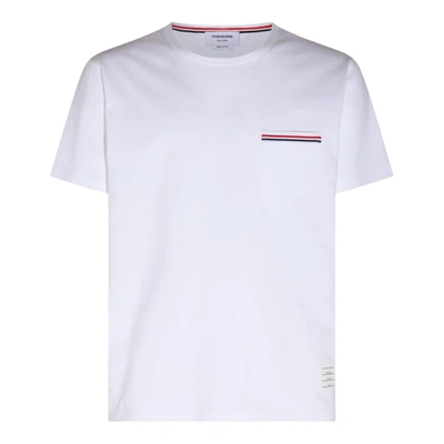 Shop Thom Browne T-shirts And Polos White