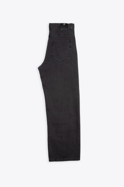 Shop Alyx Wide Leg Jeans With Buckle Washed Black Denim Pant With Buckle - Wide Leg Jeans With Buckle In Nero