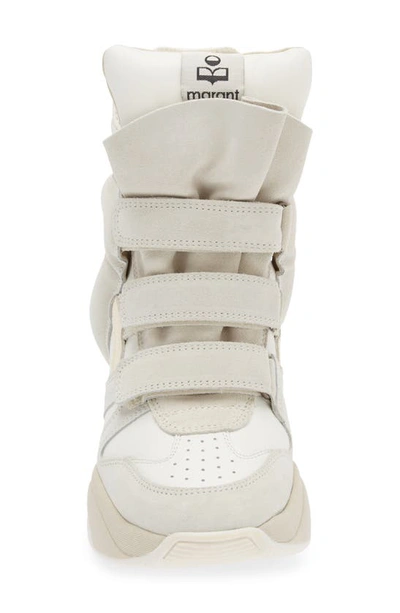 Shop Isabel Marant Balskee Hidden Wedge High Top Sneaker In White-white