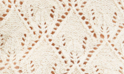 MANGO MANGO OPENWORK DIAMOND MOCK NECK SWEATER 