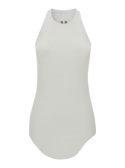Shop Rick Owens Sleeveless Ribbed Tank Top In White