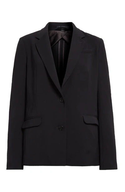 Shop Atm Anthony Thomas Melillo Soft Crepe Twill Blazer In Black