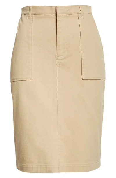 Shop Atm Anthony Thomas Melillo Twill Pencil Skirt In Shiitake