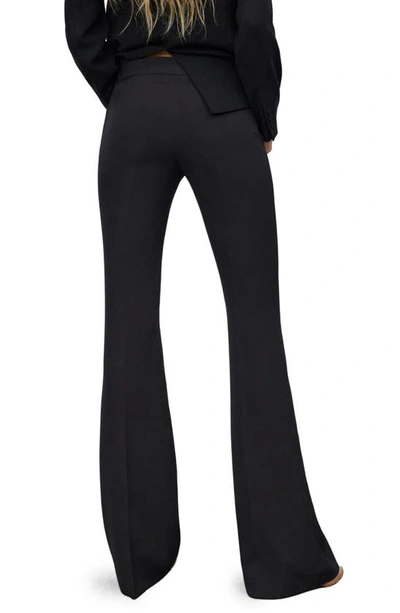 Mango Flare Suit Pants In Black