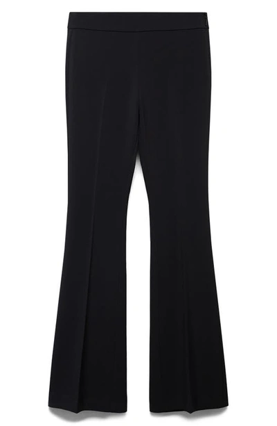 Mango Flare Suit Pants In Black