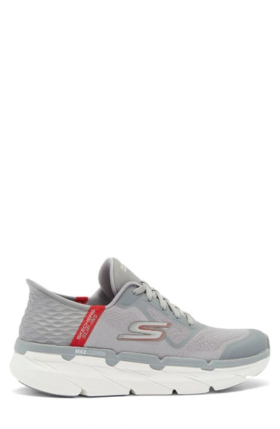 Shop Skechers Max Cushioning Premier Sneaker In Gray/ Red