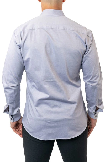 Maceoo Einstein Stone Egyptian Cotton Button-up Shirt In Grey