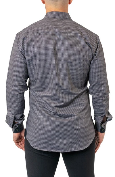 Shop Maceoo Einstein Stretchchain 52 Black Contemporary Fit Button-up Shirt