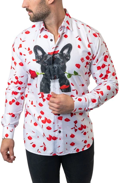 Maceoo Fibonacci Guiltylove Cotton Button-up Shirt In White