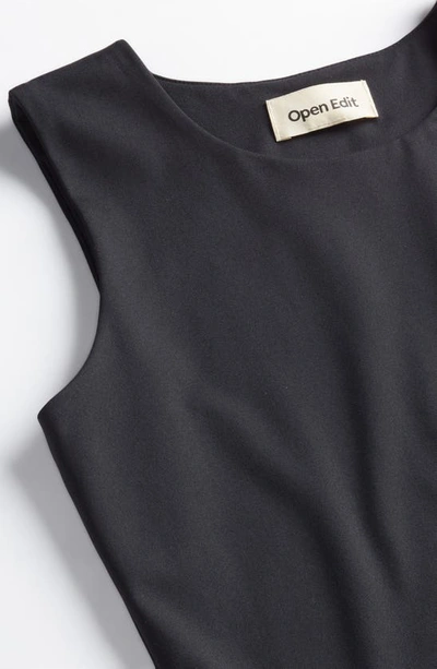 Open Edit Smooth Edit Crewneck Tank In Black
