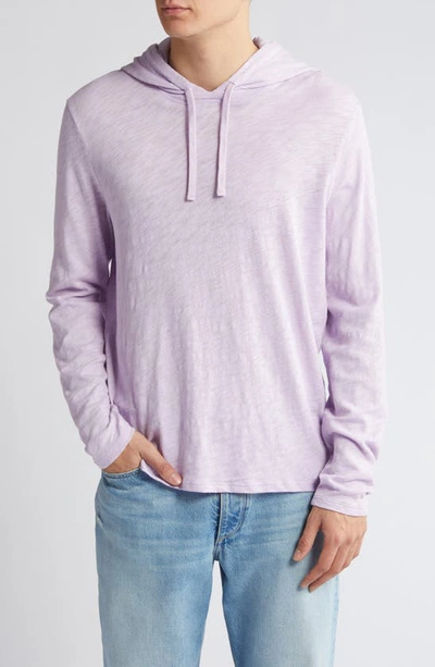 Shop Atm Anthony Thomas Melillo Slub Cotton Pullover Hoodie In Pale Orchid