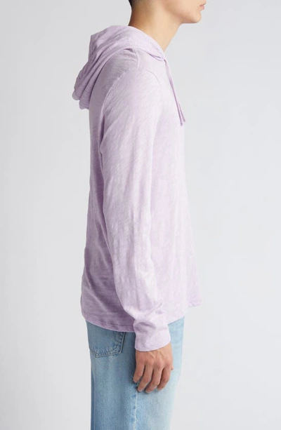 Shop Atm Anthony Thomas Melillo Slub Cotton Pullover Hoodie In Pale Orchid