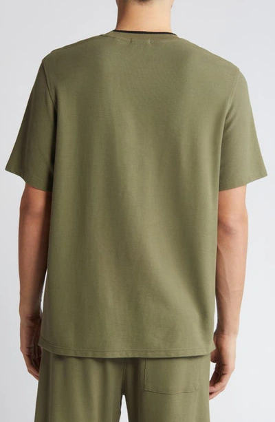 Shop Atm Anthony Thomas Melillo Tipped Piqué T-shirt In Army