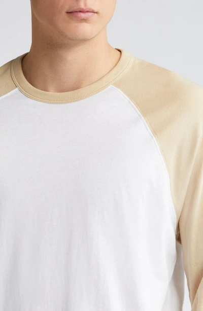 Shop Atm Anthony Thomas Melillo Raglan Long Sleeve T-shirt In White / Shiitake
