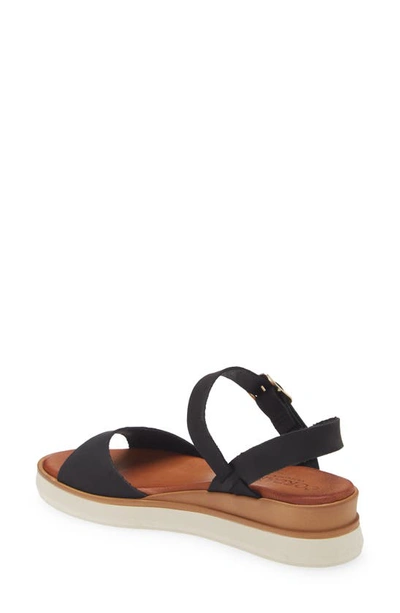 Shop Cordani Sierra Ankle Strap Wedge Sandal In Nero Nubuck