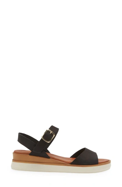 Shop Cordani Sierra Ankle Strap Wedge Sandal In Nero Nubuck
