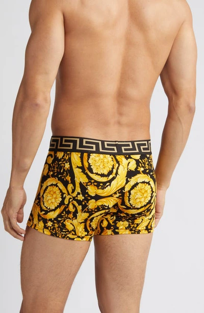 Shop Versace Barocco Boxer Briefs In Black Print