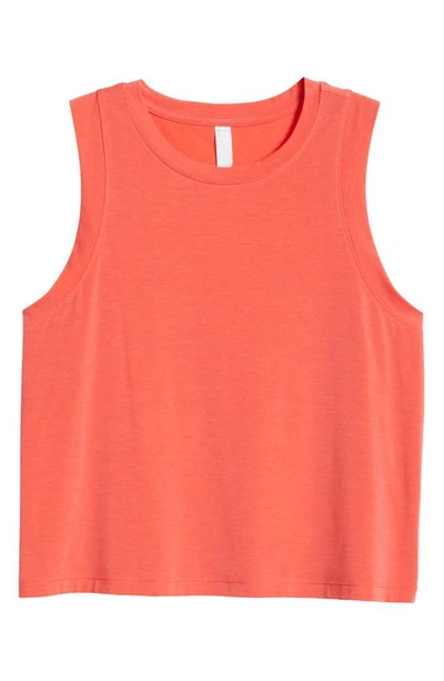 Shop Zella Breathe Active Tank In Red Cayenne