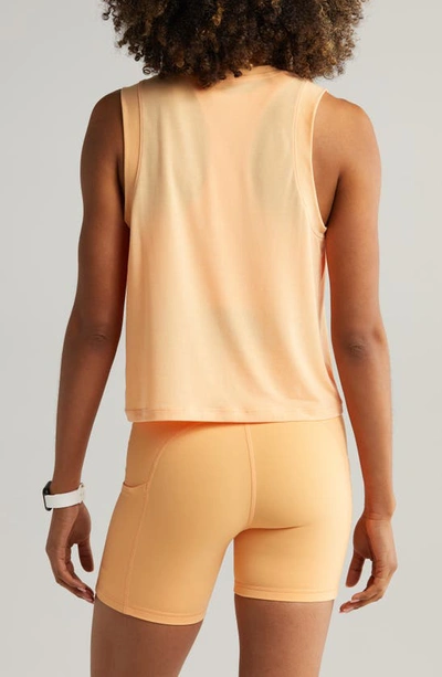 Shop Zella Breathe Active Tank In Coral Beads