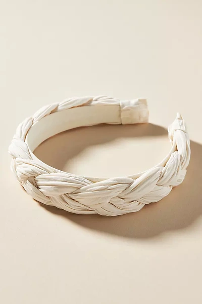 Shop By Anthropologie Braided Headband In White