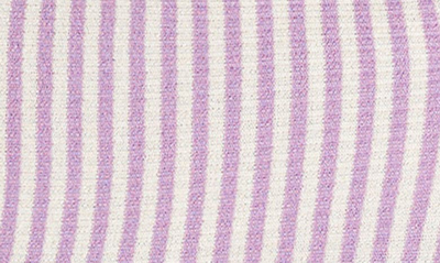 Shop Mango Stripe Zip-up Polo In Light/ Pastel Purple