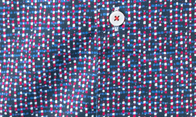 Maceoo Einstein Stretchchain 60 Multi Contemporary Fit Button-up Shirt In Purple