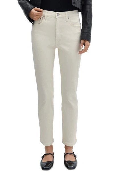 Mango Women's Slim Cropped Jeans In Ecru