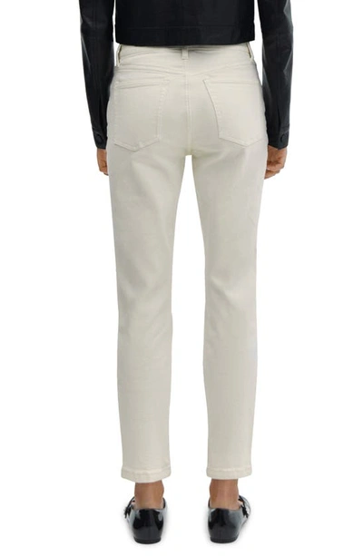 Mango Women's Slim Cropped Jeans In Ecru