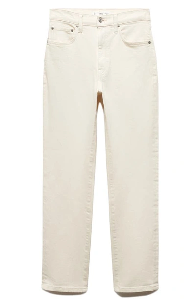 Mango Women's Slim Cropped Jeans In Ecru
