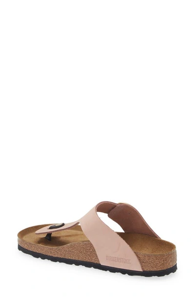 Birkenstock Gizeh Flats In Rose-pink Nubuck In Soft Pink