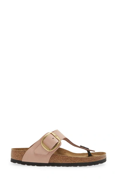 Birkenstock Gizeh Flats In Rose-pink Nubuck In Soft Pink