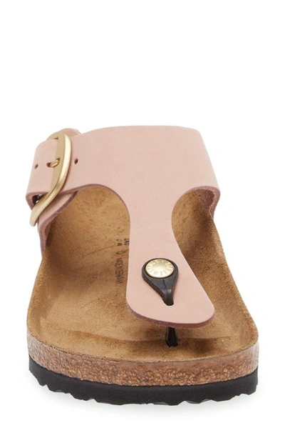 Birkenstock Gizeh Flats In Rose-pink Nubuck In Soft Pink
