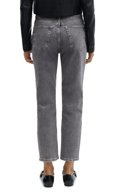 Mango Slim Fit Crop Jeans In Open Grey