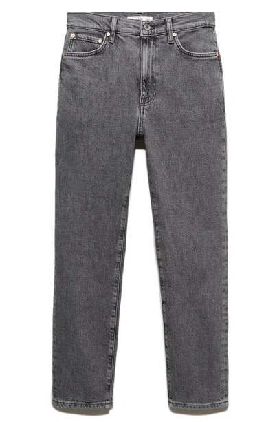 Mango Slim Fit Crop Jeans In Open Grey