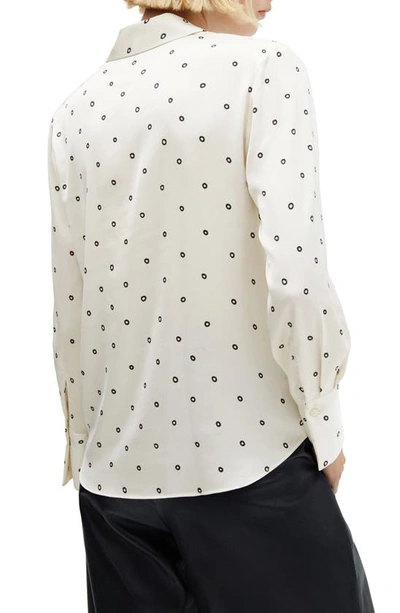 Mango Women's Satin Finish Flowy Shirt In Vanilla